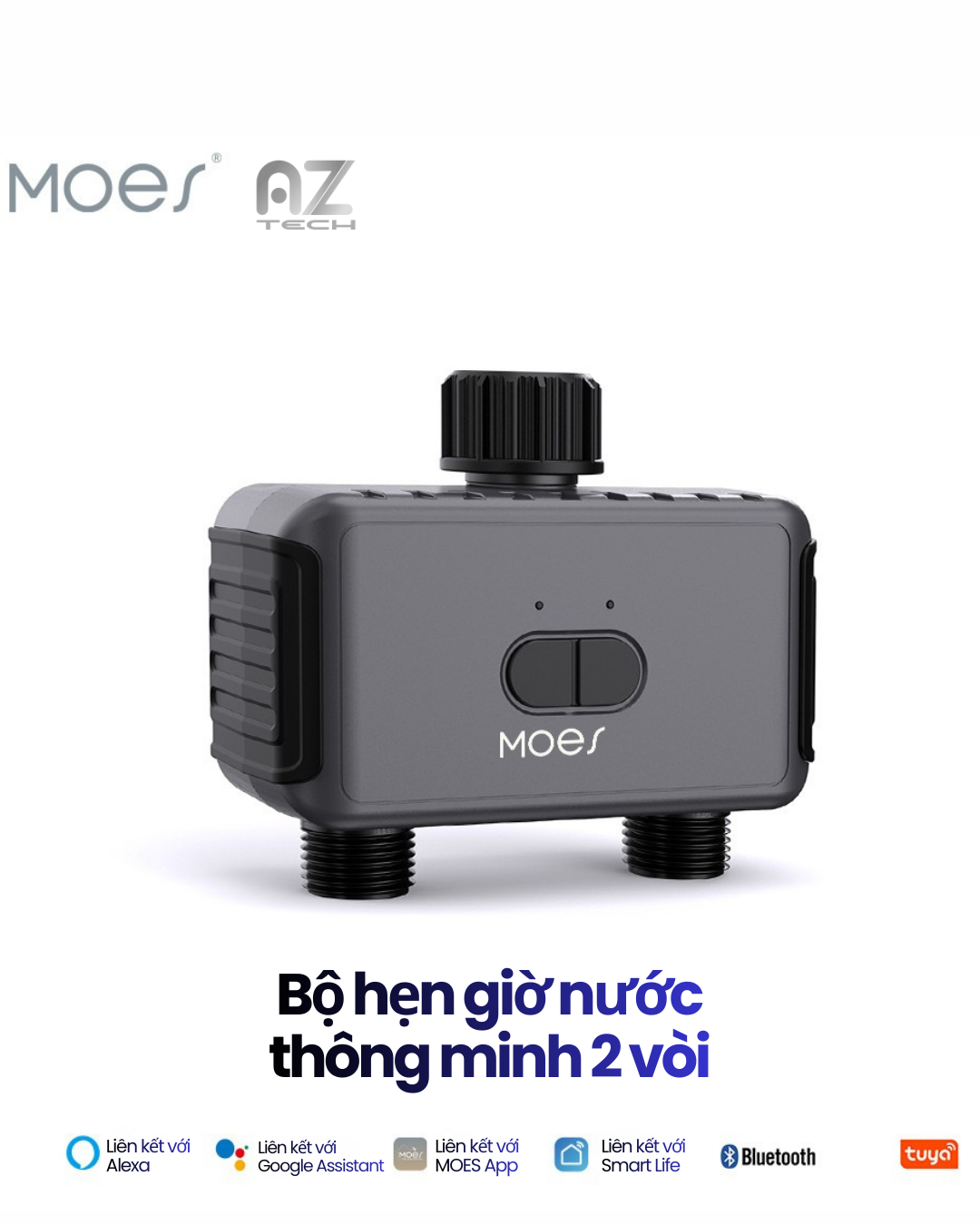 Bộ hẹn giờ tưới nước thông minh 2 vòi MOES