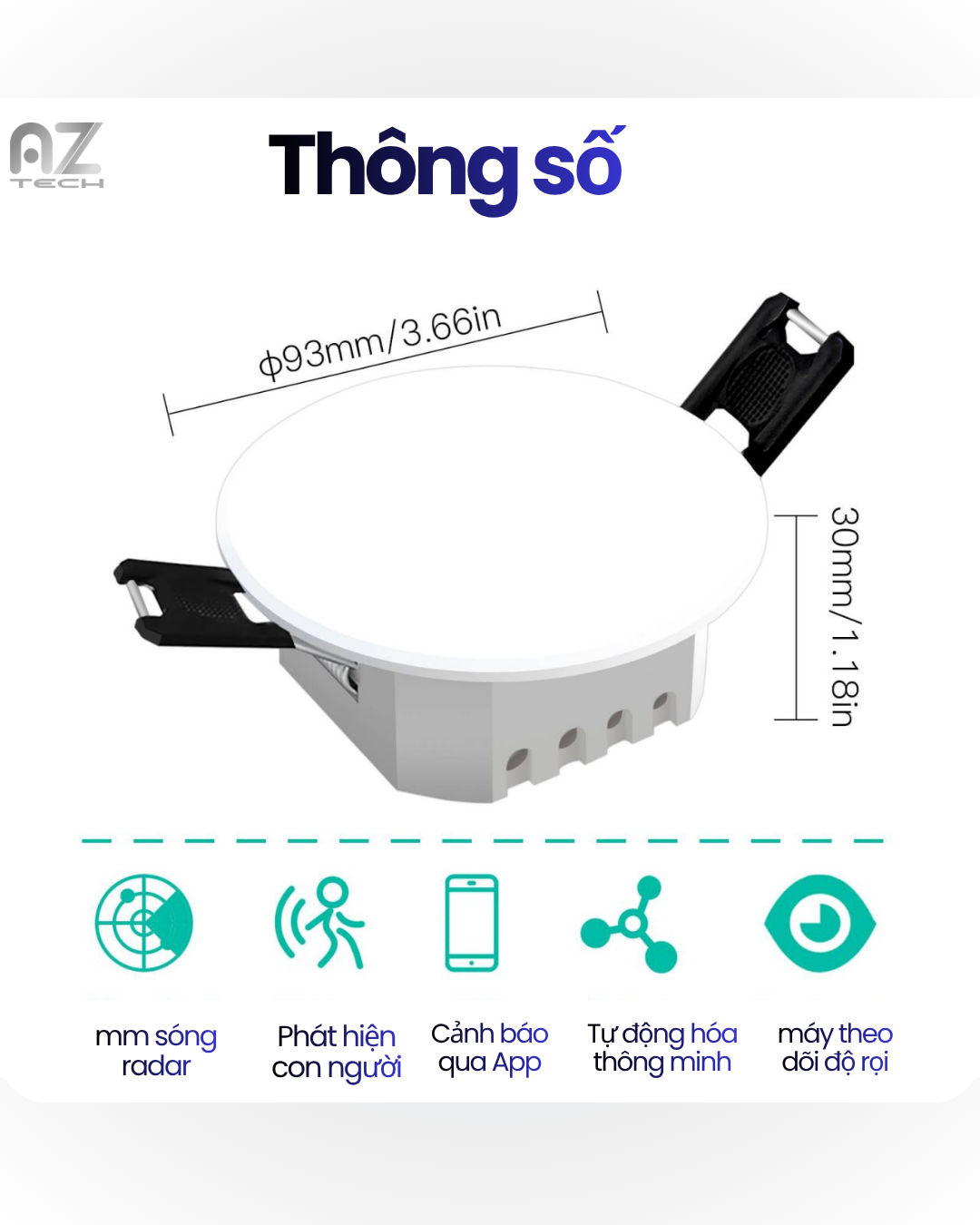 Thiết bị hiện diện âm trần MOES - Ảnh 5